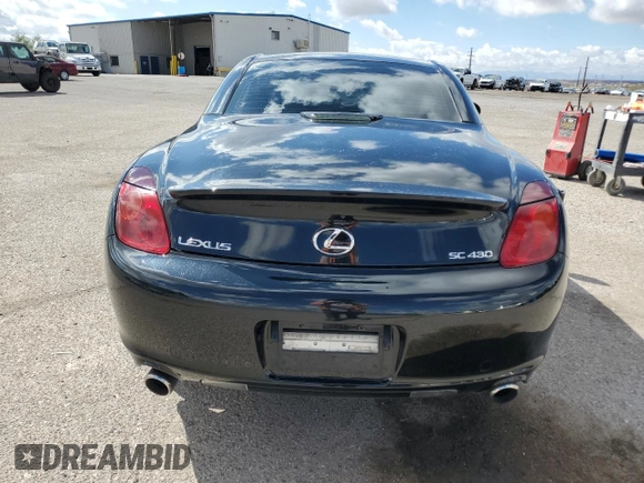 2002 Lexus SC 430 with VIN JTHFN48Y320020970, listed as a Copart auction lot 59332975 with 148,346 mi miles and Salvage title. Bid and sale history available at DreamBid. Image 6.
