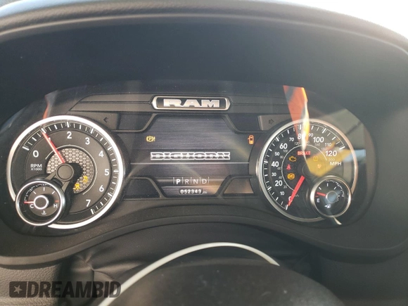 2022 Ram 1500 Big Horn z VIN 1C6SRFMT1NN327594, wystawiony jako Copart lot #41507315 z przebiegiem 52 343 mil mil oraz Szkoda całkowita • Salvage title. Historia ofert i sprzedaży dostępna na DreamBid. Obrazek 9.