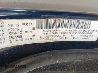 2001 Jeep Grand Cherokee Laredo с VIN 1J4GW48N61C543402, выставлен на аукционе IAAI как лот 42601612 с пробегом 160 934 миль миль и . История ставок и продаж доступна на DreamBid. Изображение 9.