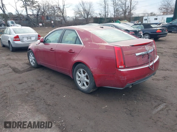 2008 Cadillac CTS AWD w/1SA with VIN 1G6DG577880193090, listed as a IAAI auction lot 41451752 with 999,999 mi miles. Bid and sale history available at carsss.com. Image 3.