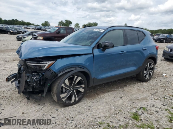 2023 Volvo XC40 Ultimate Dark Theme z VIN YV4L12UX6P2087430, wystawiony jako Copart lot #62543495 z przebiegiem 1 960 mil mil oraz Szkoda całkowita • Salvage title. Historia ofert i sprzedaży dostępna na DreamBid. Obrazek 1.