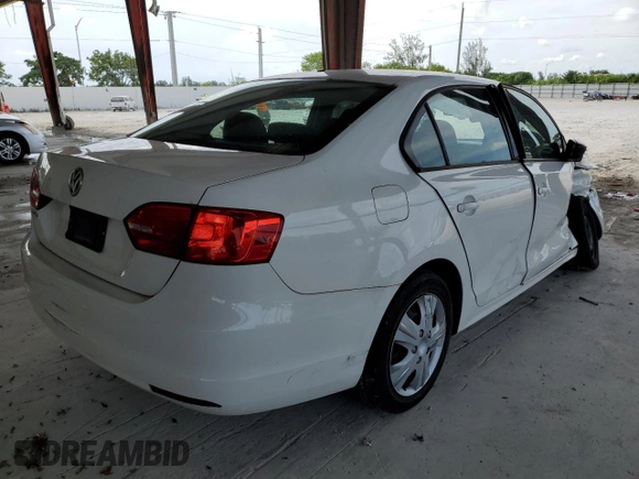 2012 Volkswagen Jetta Sedan S w/Sunroof with VIN 3VW2K7AJ0CM335924, listed as a Copart auction lot 55758302 with 84,177 mi miles and Salvage Title. Bid and sale history available at carsss.com. Image 4.