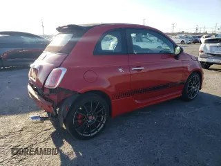 2013 FIAT 500 Abarth with VIN 3C3CFFJH9DT738380, listed as a Copart auction lot 88735915 with 43,977 mi miles and Salvage Title. Bid and sale history available at carsss.com. Image 3.