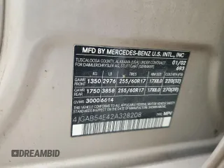 2002 Mercedes-Benz M-Class with VIN 4JGAB54E42A328208, listed as a Copart auction lot 66570984 with 0 mi miles and Salvage Title. Bid and sale history available at carsss.com. Image 15.