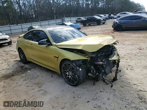 2018 BMW M4 with VIN WBS4Y9C58JAC88055, listed as a Copart auction lot 46176255 with 0 mi miles and Salvage Title. Bid and sale history available at carsss.com. Image 11.