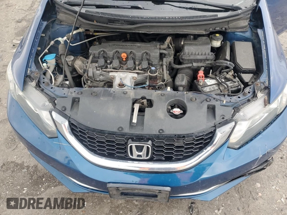 2015 Honda Civic EX-L with VIN 19XFB2F96FE215758, listed as a Copart auction lot 52067865 with 179,062 mi miles and Salvage Title. Bid and sale history available at DreamBid. Image 13.