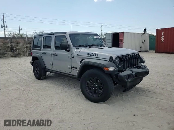 2020 Jeep Wrangler Unlimited Willys with VIN 1C4HJXDG7LW186671, listed as a Copart auction lot 54090865 with 67,882 mi miles and Salvage title. Bid and sale history available at DreamBid. Image 14.