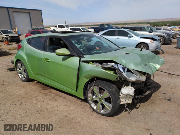 2012 Hyundai Veloster w/Black Int with VIN KMHTC6AD9CU048226, listed as a Copart auction lot 58824755 with 107,255 mi miles and Salvage title. Bid and sale history available at DreamBid. Image 4.