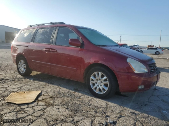 2007 Kia Sedona EX with VIN KNDMB233076170251, listed as a Copart auction lot 51850115 with 0 mi miles and Salvage Title. Bid and sale history available at carsss.com. Image 4.