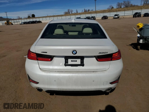 2021 BMW 3 Series 330i xDrive with VIN WBA5R7C01MFK13622, listed as a Copart auction lot 46520295 with 58,260 mi miles and Salvage title. Bid and sale history available at DreamBid. Image 6.