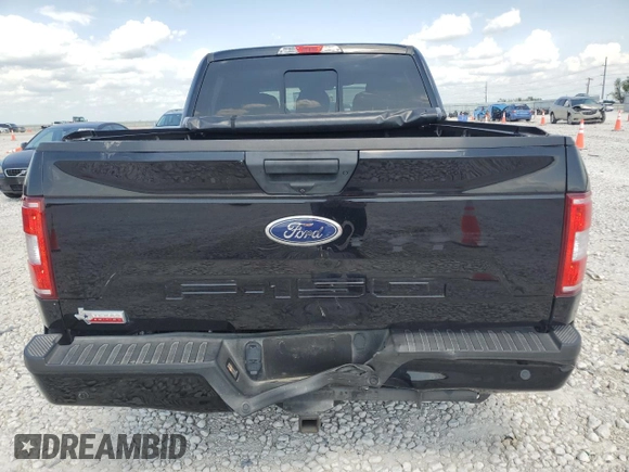 2020 Ford F-150 XL with VIN 1FTEW1C51LKF53637, listed as a Copart auction lot 54132605 with 27,132 mi miles and Salvage title. Bid and sale history available at DreamBid. Image 6.