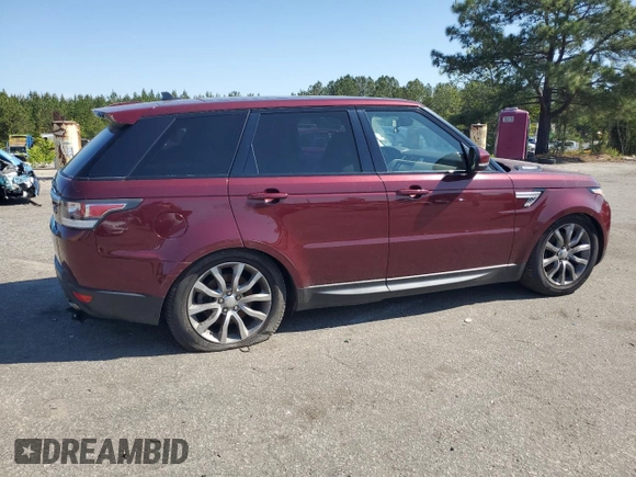 2016 Land Rover Range Rover Sport V6 HSE with VIN SALWR2VF6GA548395, listed as a Copart auction lot 52737375 with 0 mi miles and Clean Title. Bid and sale history available at carsss.com. Image 3.