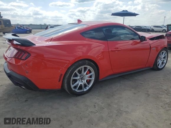 2024 Ford Mustang GT with VIN 1FA6P8CF5R5425448, listed as a Copart auction lot 55975225 with 9,391 mi miles and Salvage title. Bid and sale history available at DreamBid. Image 3.