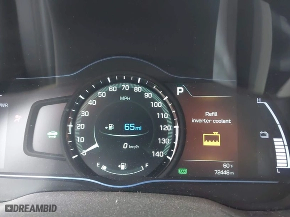 2018 Hyundai Ioniq Hybrid SEL with VIN KMHC75LC2JU062582, listed as a IAAI auction lot 42008554 with 72,446 mi miles. Bid and sale history available at carsss.com. Image 7.
