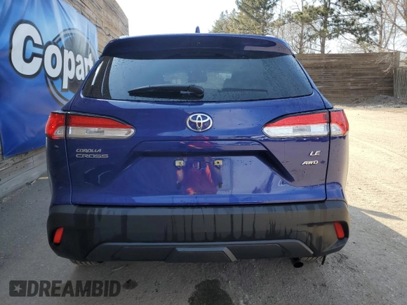 2024 Toyota Corolla Cross LE with VIN 7MUBAABG5RV088288, listed as a Copart auction lot 52493325 with 59,788 mi miles and Clean title. Bid and sale history available at DreamBid. Image 6.