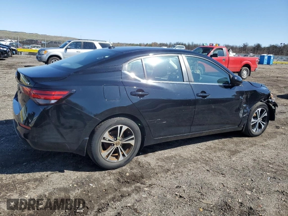 2021 Nissan Sentra SV with VIN 3N1AB8CV5MY225873, listed as a Copart auction lot 52103995 with 25,362 mi miles and Salvage Title. Bid and sale history available at DreamBid. Image 3.