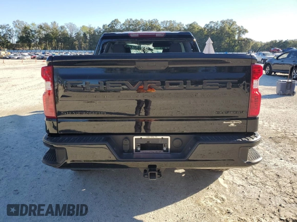 2024 Chevrolet Silverado 1500 Custom with VIN 3GCPDBEK9RG265615, listed as a Copart auction lot 45648535 with Not Provided miles and Salvage Title. Bid and sale history available at DreamBid. Image 6.