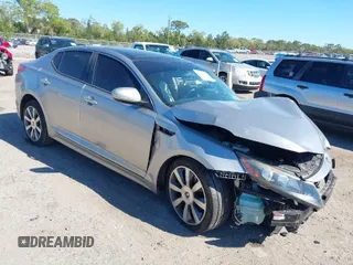 2013 Kia Optima SX with VIN 5XXGR4A66DG182161, listed as a IAAI auction lot 41854763 with 1 mi miles. Bid and sale history available at carsss.com. Image 1.