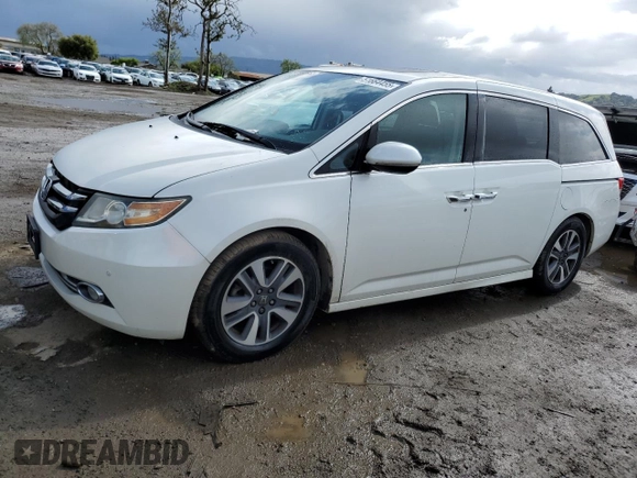 2014 Honda Odyssey Touring with VIN 5FNRL5H97EB097771, listed as a Copart auction lot 51664455 with 109,830 mi miles and Salvage Title. Bid and sale history available at DreamBid. Image 1.