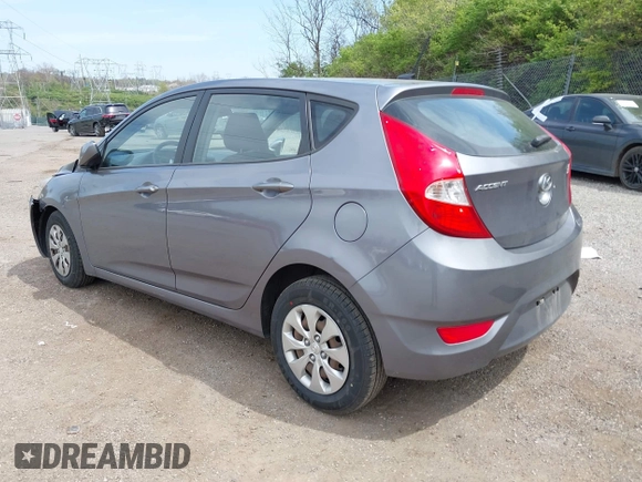 2016 Hyundai Accent SE with VIN KMHCT5AE1GU248364, listed as a IAAI auction lot 42072426 with 107,470 mi miles and . Bid and sale history available at carsss.com. Image 3.