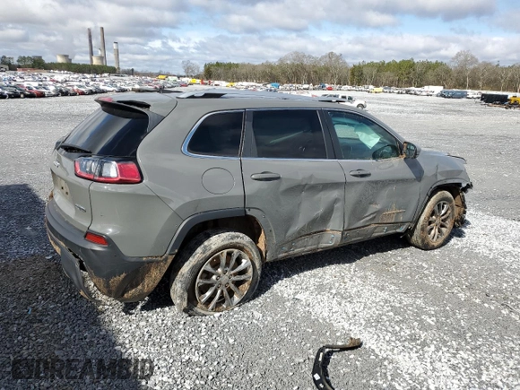2021 Jeep Cherokee Latitude Lux with VIN 1C4PJLMX8MD144043, listed as a Copart auction lot 45337245 with 27,582 mi miles and Salvage Title. Bid and sale history available at carsss.com. Image 3.