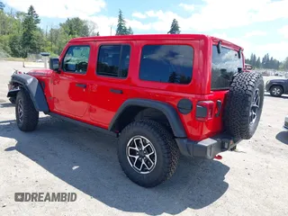 2025 Jeep Wrangler Rubicon with VIN 1C4PJXFN4SW573748, listed as a IAAI auction lot 42660183 with 763 mi miles and . Bid and sale history available at DreamBid. Image 3.