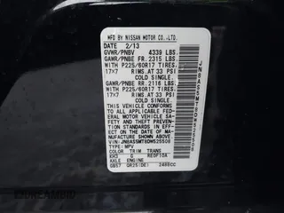 2013 Nissan Rogue SL with VIN JN8AS5MT8DW525508, listed as a IAAI auction lot 41909220 with 63,059 mi miles. Bid and sale history available at carsss.com. Image 9.