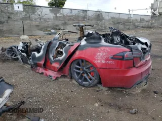 2023 Tesla Model S Plaid with VIN 5YJSA1E65PF525771, listed as a Copart auction lot 54686595 with Not provided miles and Non repairable. Bid and sale history available at DreamBid. Image 2.