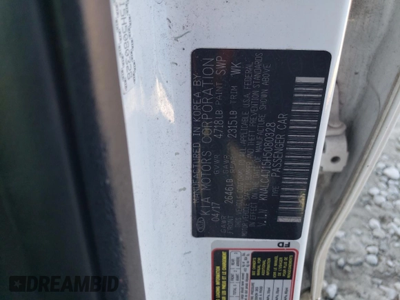 2017 Kia Cadenza Limited with VIN KNALC4J15H5080328, listed as a Copart auction lot 88173485 with 127,292 mi miles and Salvage Title. Bid and sale history available at carsss.com. Image 12.