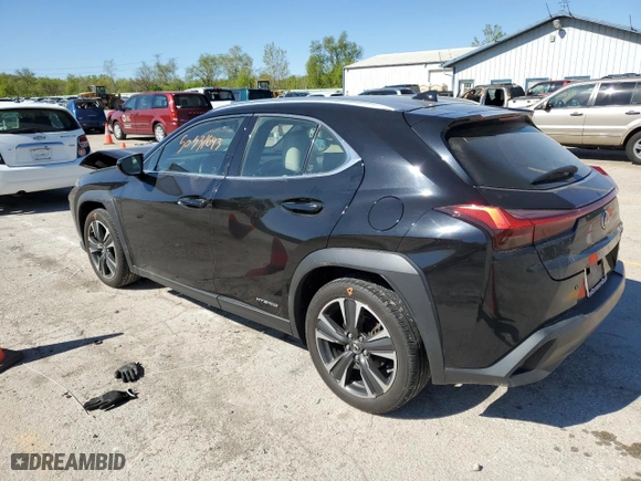 2019 Lexus UX with VIN JTHU9JBH0K2011084, listed as a Copart auction lot 50531643 with 40,029 mi miles. Bid and sale history available at carsss.com. Image 2.