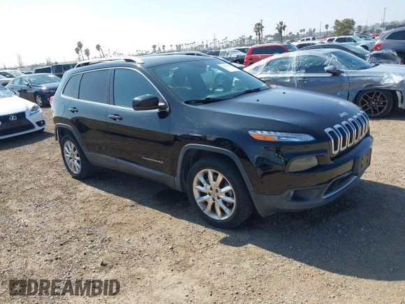 2017 Jeep Cherokee Limited with VIN 1C4PJLDB3HW523076, listed as a IAAI auction lot 41612129 with 94,970 mi miles. Bid and sale history available at carsss.com. Image 1.