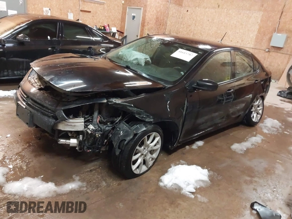 2013 Dodge Dart SXT with VIN 1C3CDFBA9DD290624, listed as a IAAI auction lot 41615782 with 123,432 mi miles. Bid and sale history available at carsss.com. Image 2.