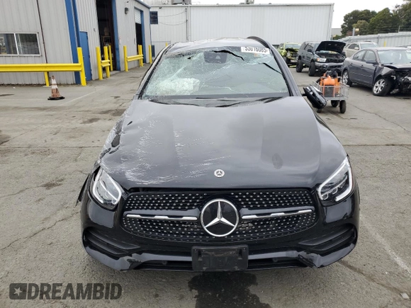 2022 Mercedes-Benz GLC 300 with VIN W1N0G8DB9NG119887, listed as a Copart auction lot 53016085 with 34,126 mi miles and Salvage title. Bid and sale history available at DreamBid. Image 5.