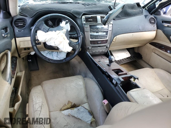 2007 Lexus IS with VIN JTHBK262272058227, listed as a Copart auction lot 51240555 with Not Provided miles and Salvage Title. Bid and sale history available at carsss.com. Image 8.
