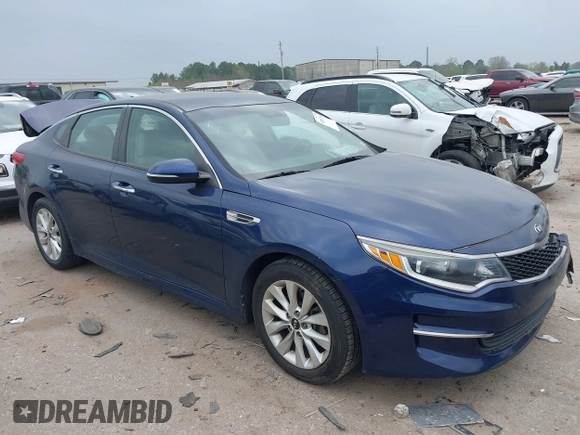 2017 Kia Optima LX with VIN 5XXGT4L35HG140543, listed as a IAAI auction lot 41801762 with 95,626 mi miles. Bid and sale history available at carsss.com. Image 1.