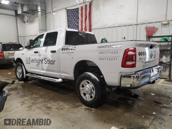 2022 Ram 2500 Tradesman with VIN 3C6UR5CJ5NG141181, listed as a Copart auction lot 47524275 with 34,221 mi miles and Non Repairable. Bid and sale history available at carsss.com. Image 2.