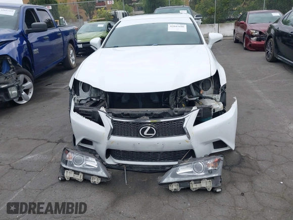 2015 Lexus GS 350 with VIN JTHBE1BL3FA014029, listed as a IAAI auction lot 42043446 with 142,258 mi miles. Bid and sale history available at carsss.com. Image 12.