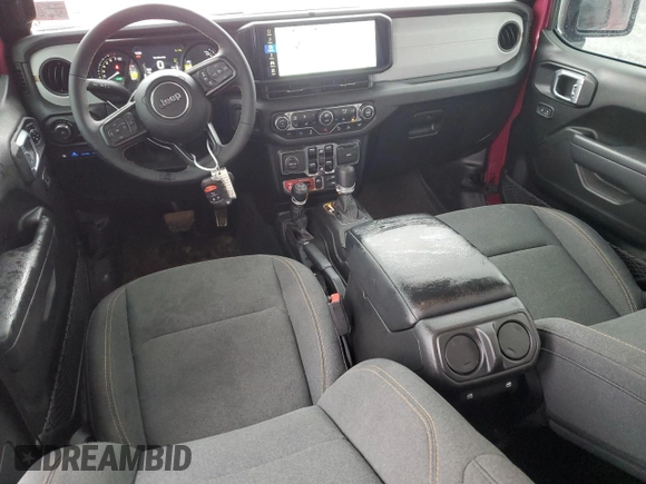 2024 Jeep Wrangler Sport S с VIN 1C4RJXN61RW322344, выставлен на аукционе Copart как лот 42948515 с пробегом 4 257 миль миль и Списание • Salvage title. История ставок и продаж доступна на DreamBid. Изображение 8.