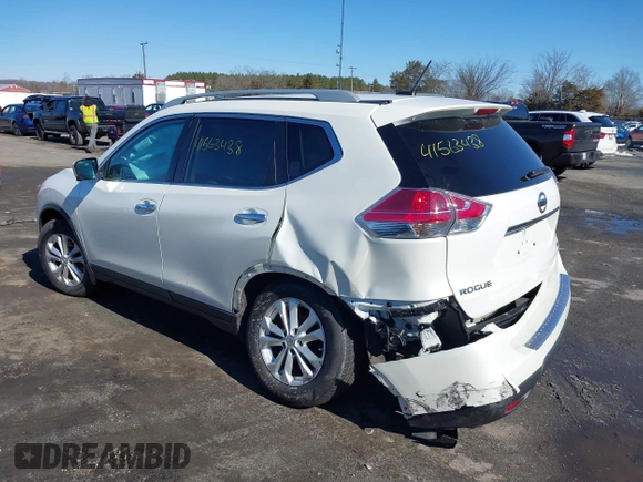 2016 Nissan Rogue SL with VIN 5N1AT2MV9GC773664, listed as a IAAI auction lot 41563438 with 57,264 mi miles and . Bid and sale history available at DreamBid. Image 3.