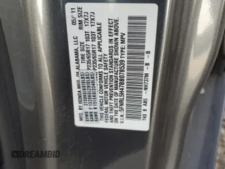 2011 Honda Odyssey EX с VIN 5FNRL5H47BB078539, выставлен на аукционе Copart как лот 56957125 с пробегом 166 238 миль миль и Чистый • Clean title. История ставок и продаж доступна на DreamBid. Изображение 12.
