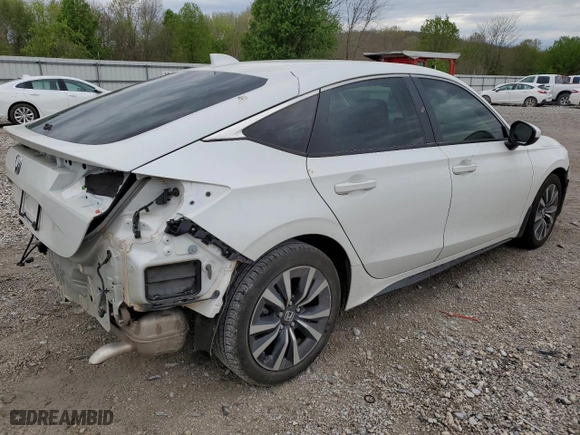 2022 Honda Civic Hatchback EX-L with VIN 19XFL1H74NE016547, listed as a Copart auction lot 51667655 with 34,313 mi miles and Salvage Title. Bid and sale history available at carsss.com. Image 3.