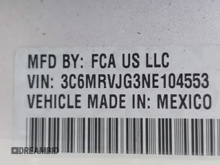 2022 Ram ProMaster Cargo with VIN 3C6MRVJG3NE104553, listed as a IAAI auction lot 40851506 with 209,905 mi miles and . Bid and sale history available at DreamBid. Image 9.