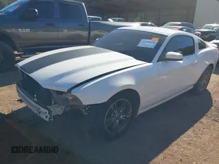 2013 Ford Mustang V6 with VIN 1ZVBP8AM5D5233866, listed as a IAAI auction lot 41418360 with 268,678 mi miles. Bid and sale history available at carsss.com. Image 17.
