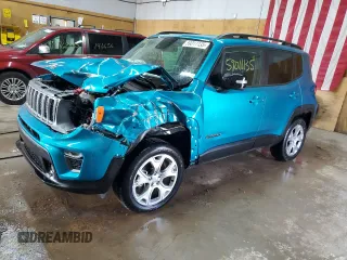 2022 Jeep Renegade Limited z VIN ZACNJDD1XNPN63391, wystawiony jako Copart lot #59011135 z przebiegiem 21 024 mil mil oraz Szkoda całkowita • Salvage title. Historia ofert i sprzedaży dostępna na DreamBid. Obrazek 1.