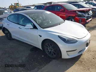 2023 Tesla Model 3 with VIN 5YJ3E1EAXPF436212, listed as a IAAI auction lot 41727400 with 81,011 mi miles. Bid and sale history available at carsss.com. Image 1.