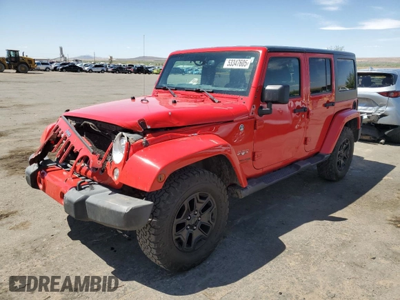 2018 Jeep Wrangler Unlimited Sahara with VIN 1C4HJWEG0JL923216, listed as a Copart auction lot 53347605 with 129,843 mi miles and Salvage title. Bid and sale history available at DreamBid. Image 1.