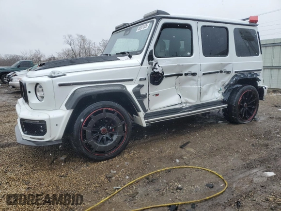 2022 Mercedes-Benz G AMG G 63 with VIN W1NYC7HJ9NX437938, listed as a Copart auction lot 46931025 with 27,101 mi miles and Salvage Title. Bid and sale history available at carsss.com. Image 1.