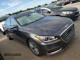 2018 Genesis G80 3.8L with VIN KMHGN4JE8JU237472, listed as a Copart auction lot 73868974 with 34,507 mi miles and Salvage Title. Bid and sale history available at carsss.com. Image 4.