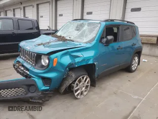 2021 Jeep Renegade Sport with VIN ZACNJDAB6MPM32261, listed as a Copart auction lot 85943614 with 85,212 mi miles and Non repairable. Bid and sale history available at DreamBid. Image 1.