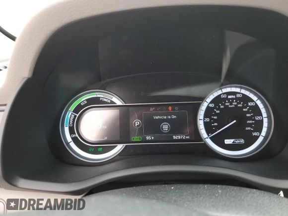 2017 Kia Niro Touring with VIN KNDCE3LC1H5094748, listed as a Copart auction lot 62934704 with 92,972 mi miles and Salvage Title. Bid and sale history available at carsss.com. Image 9.